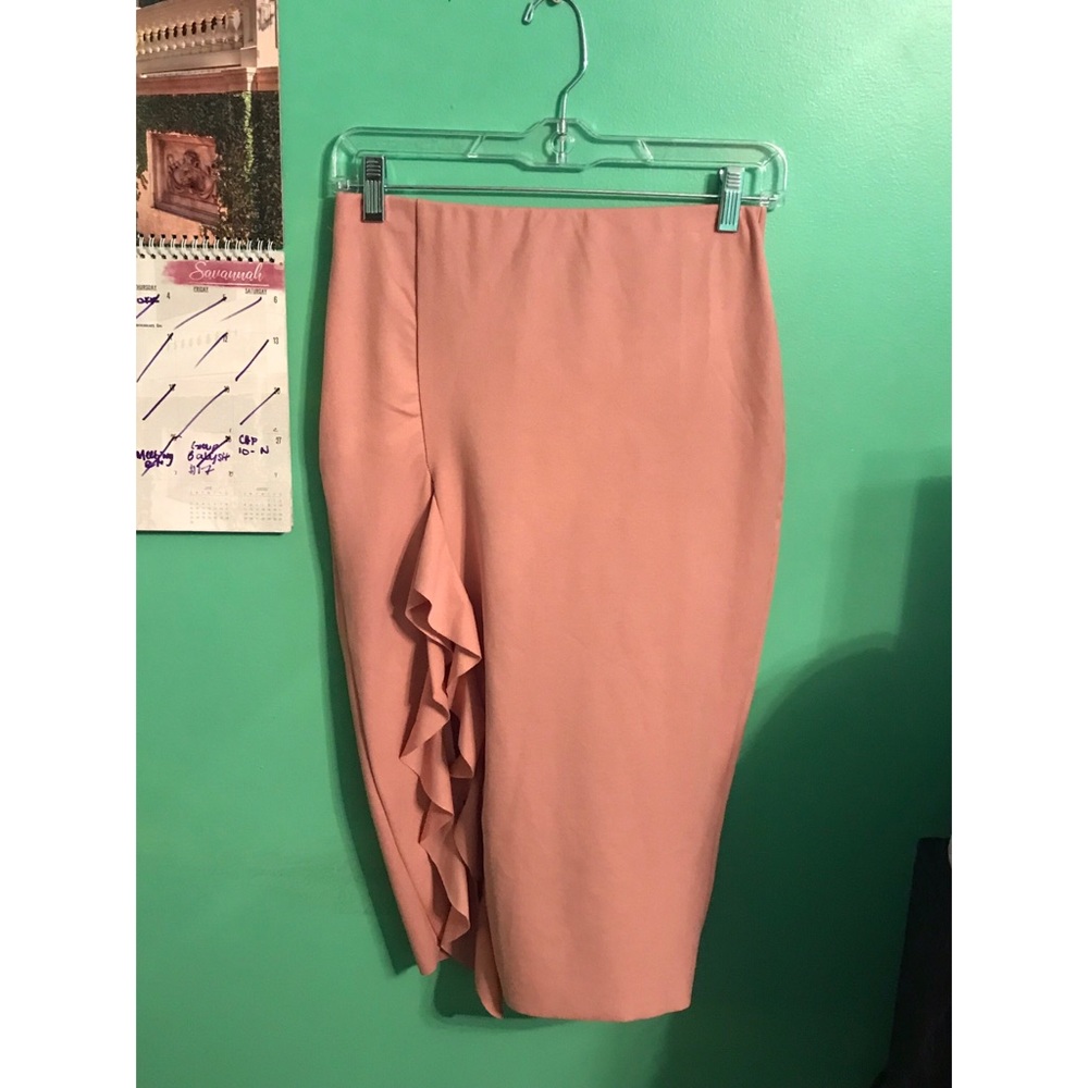 Ruffle Split Skirt